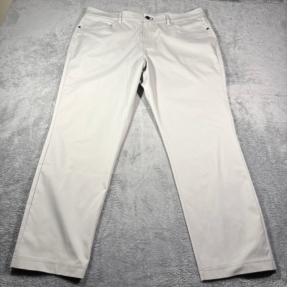 Public Rec Work to Play Pants Mens 38x30 Stone Grey Straight Leg Tech Trousers